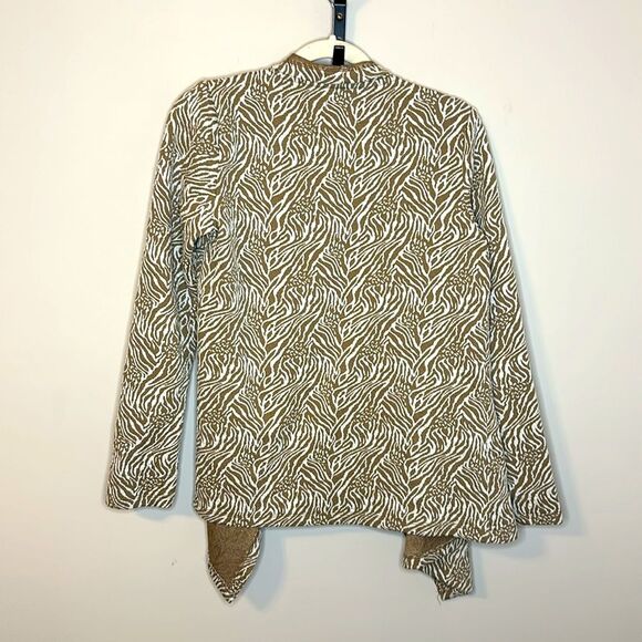Kut from the Kloth Beige Zebra Print Open Cardigan Size Small - Picture 5 of 5